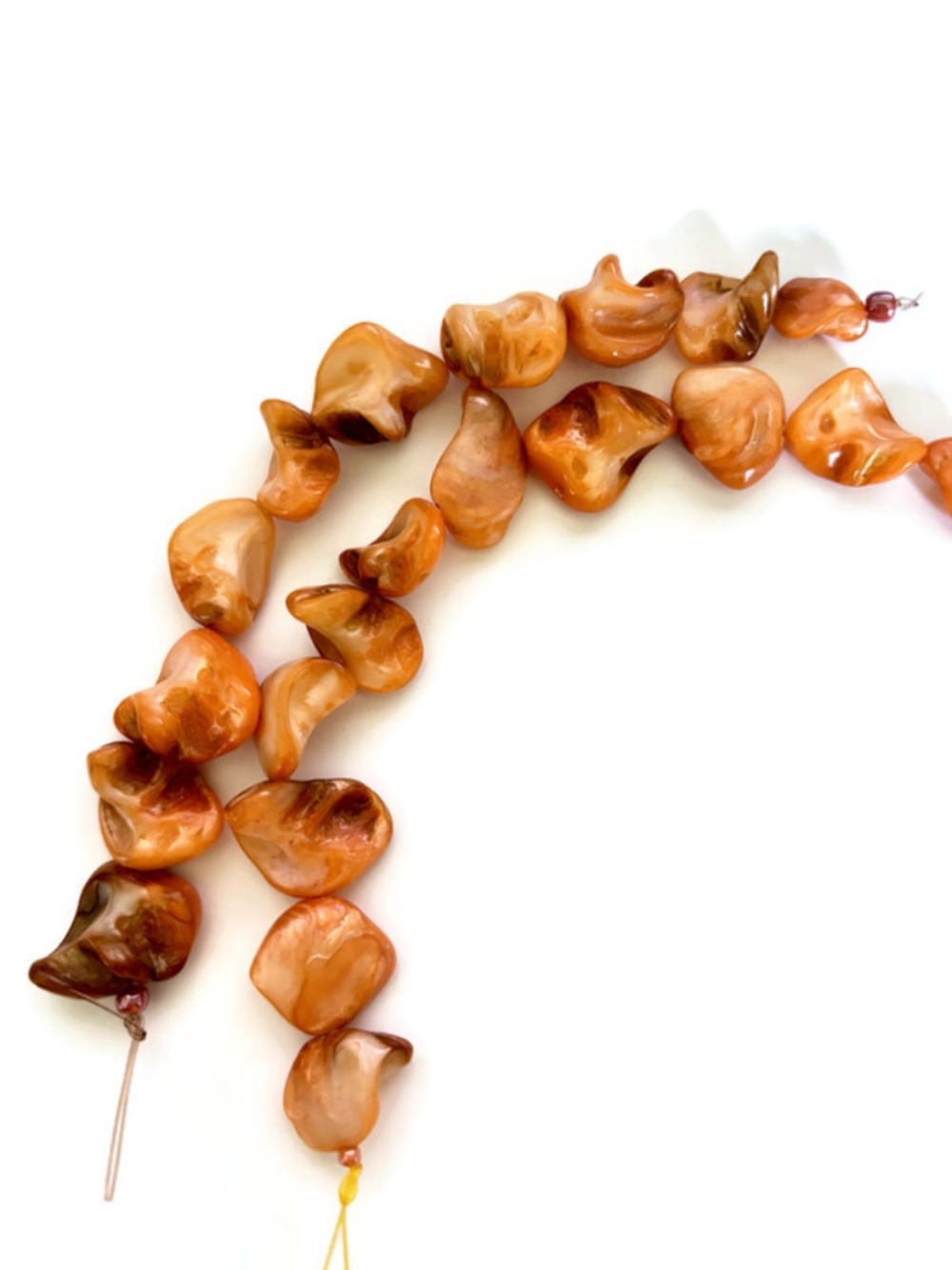 🔥$1 Clearance Tangerine MOP Shell Nugget Beads 12mm - 20mm (10)